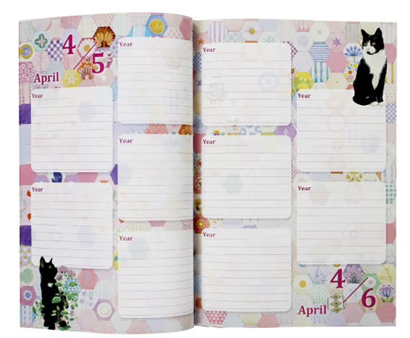 5年間描き続けられる日記帳シリーズかわいい猫ちゃんがたまらない アイボリーキャッツ Parcelaブログ